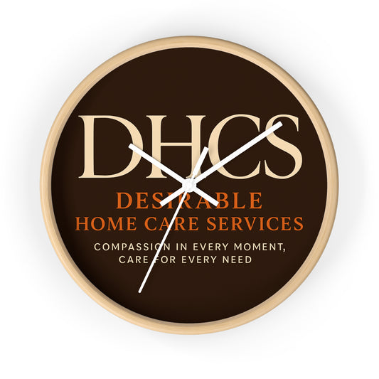 Elegant Home Care Services Wall Clock - Compassion in Every Moment