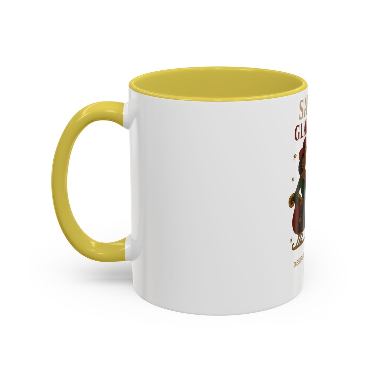 Colorful Holiday Mug, Santa's Glam Rider Coffee Cup, Festive Drinkware, Christmas Gift, Winter Celebration