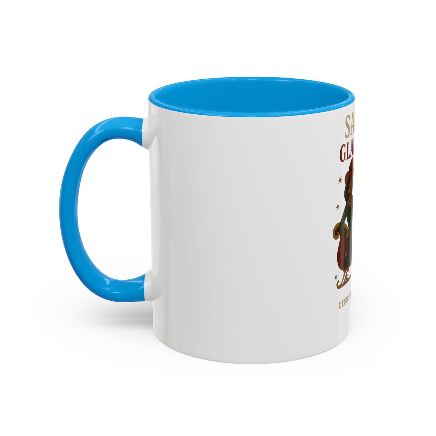 Colorful Holiday Mug, Santa's Glam Rider Coffee Cup, Festive Drinkware, Christmas Gift, Winter Celebration