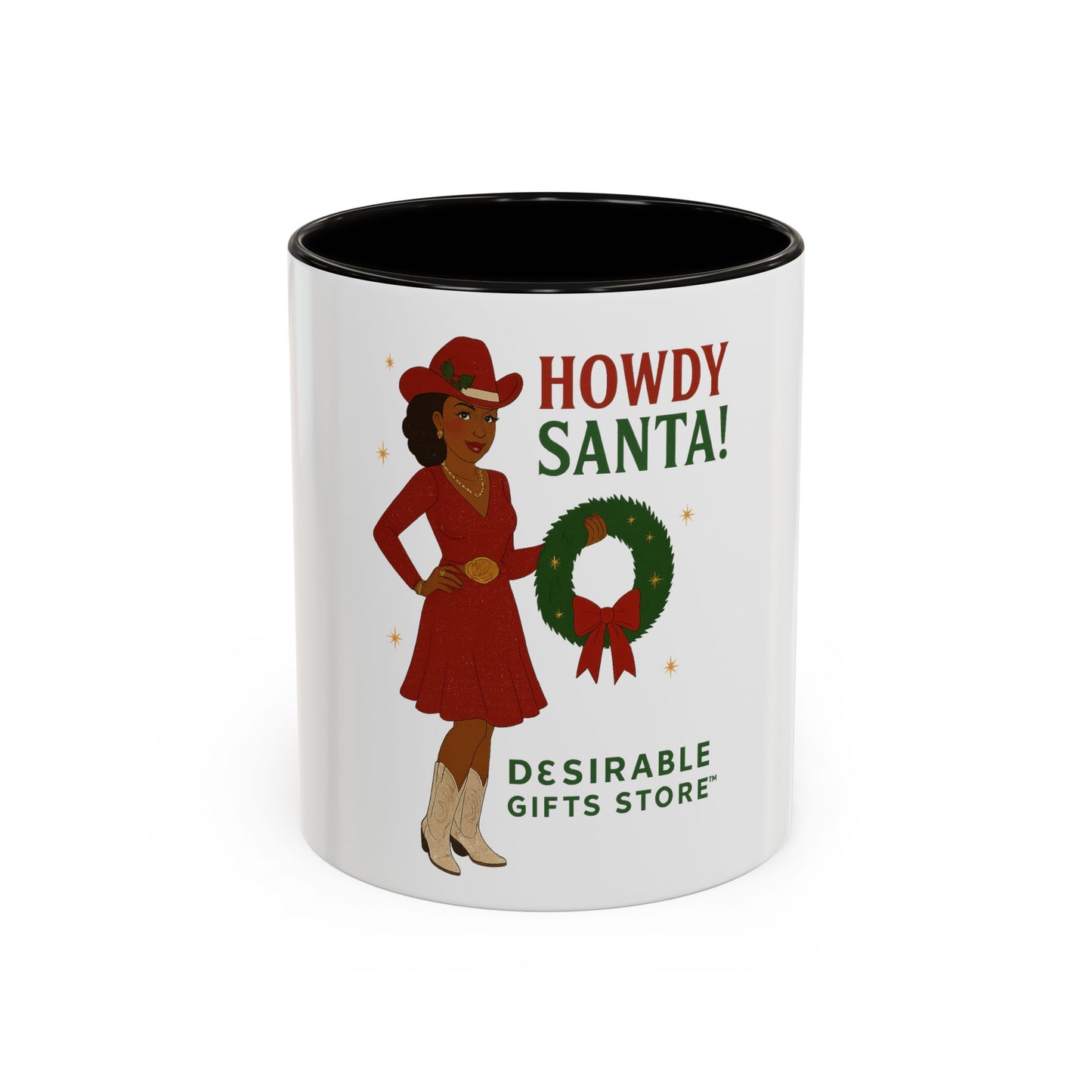 Festive Holiday Mug with 'Howdy Santa!' Design, Christmas Coffee Cup, Cheerful Gift for Friends, Seasonal Kitchen Decor, Fun Drinkware