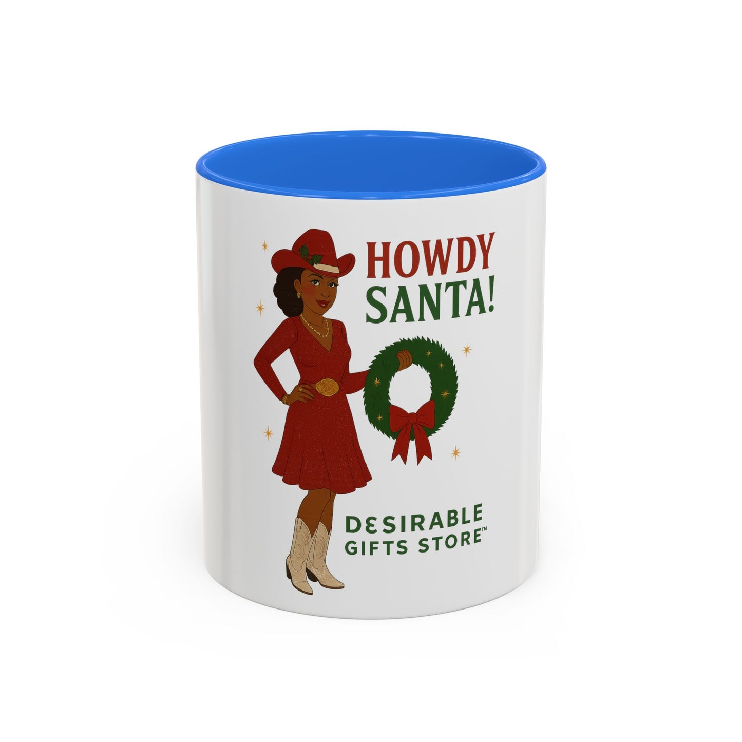 Festive Holiday Mug with 'Howdy Santa!' Design, Christmas Coffee Cup, Cheerful Gift for Friends, Seasonal Kitchen Decor, Fun Drinkware