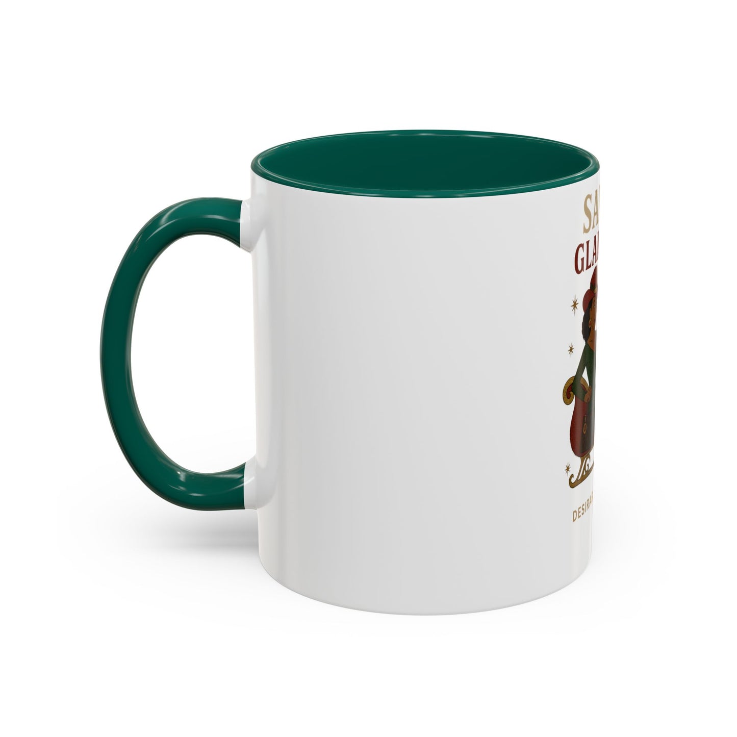 Colorful Holiday Mug, Santa's Glam Rider Coffee Cup, Festive Drinkware, Christmas Gift, Winter Celebration