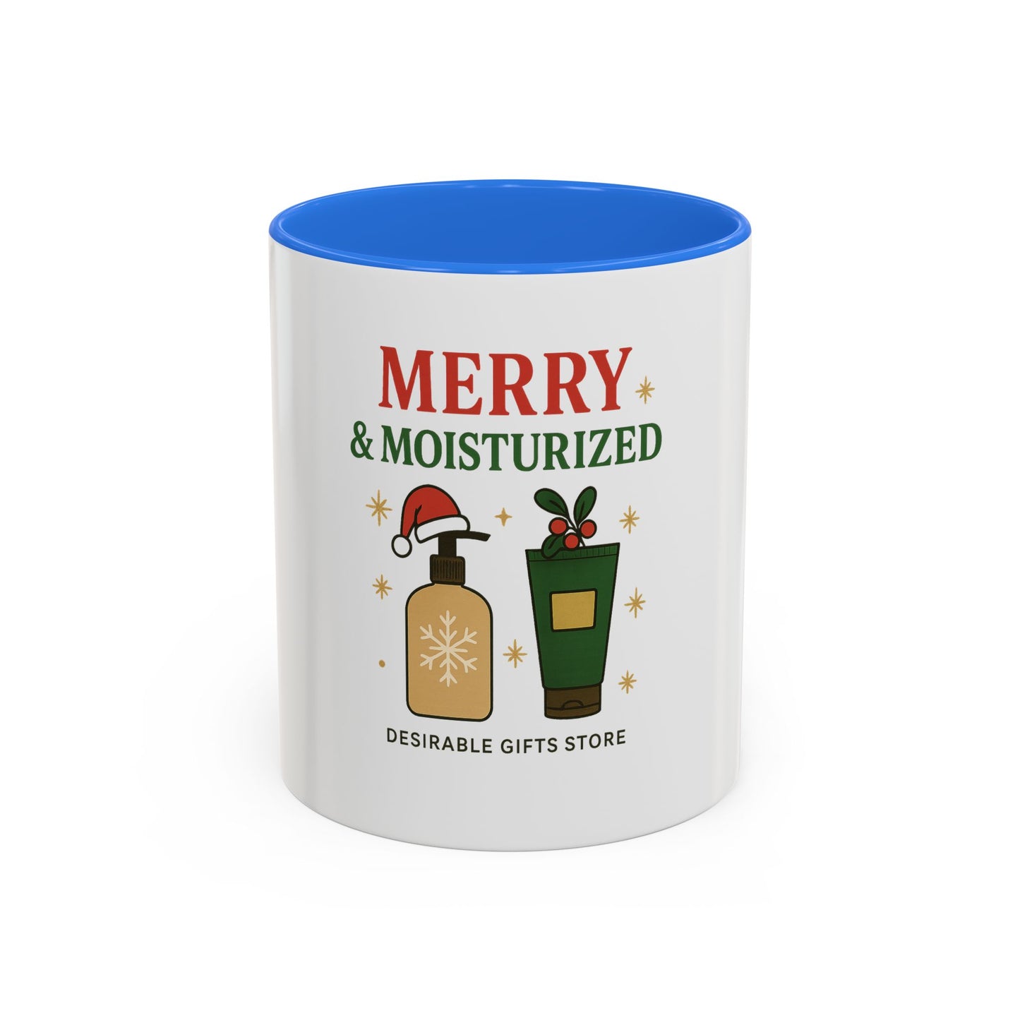 Festive Coffee Mug - Merry & Moisturized, Holiday Gift, Home Decor, Office Mug, Cheerful Beverage Container, Christmas Present