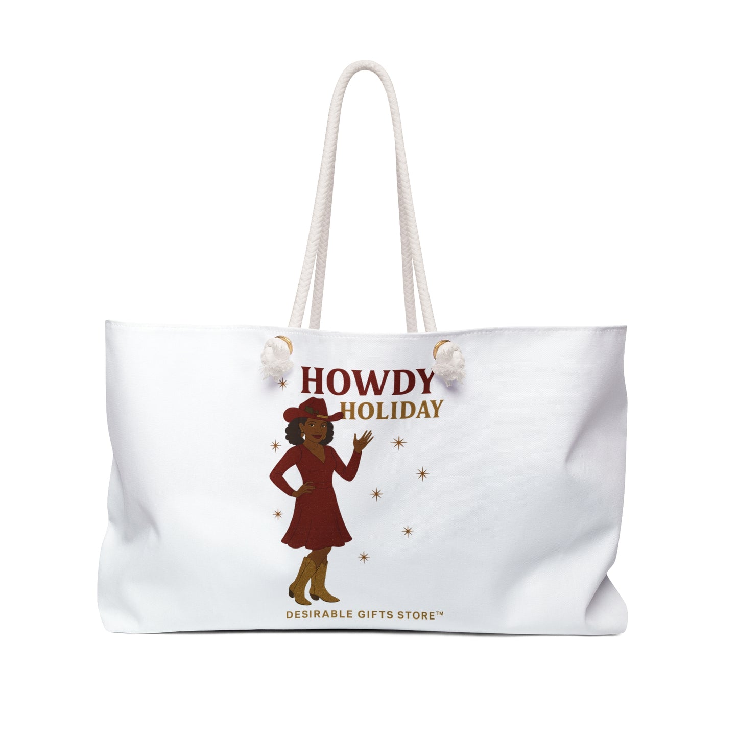 Howdy Holiday Weekender Bag - Perfect for Travel, Beach, Gifts, Festivals, and Celebrations