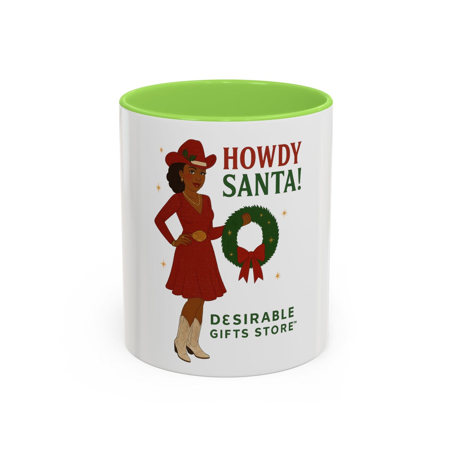 Festive Holiday Mug with 'Howdy Santa!' Design, Christmas Coffee Cup, Cheerful Gift for Friends, Seasonal Kitchen Decor, Fun Drinkware