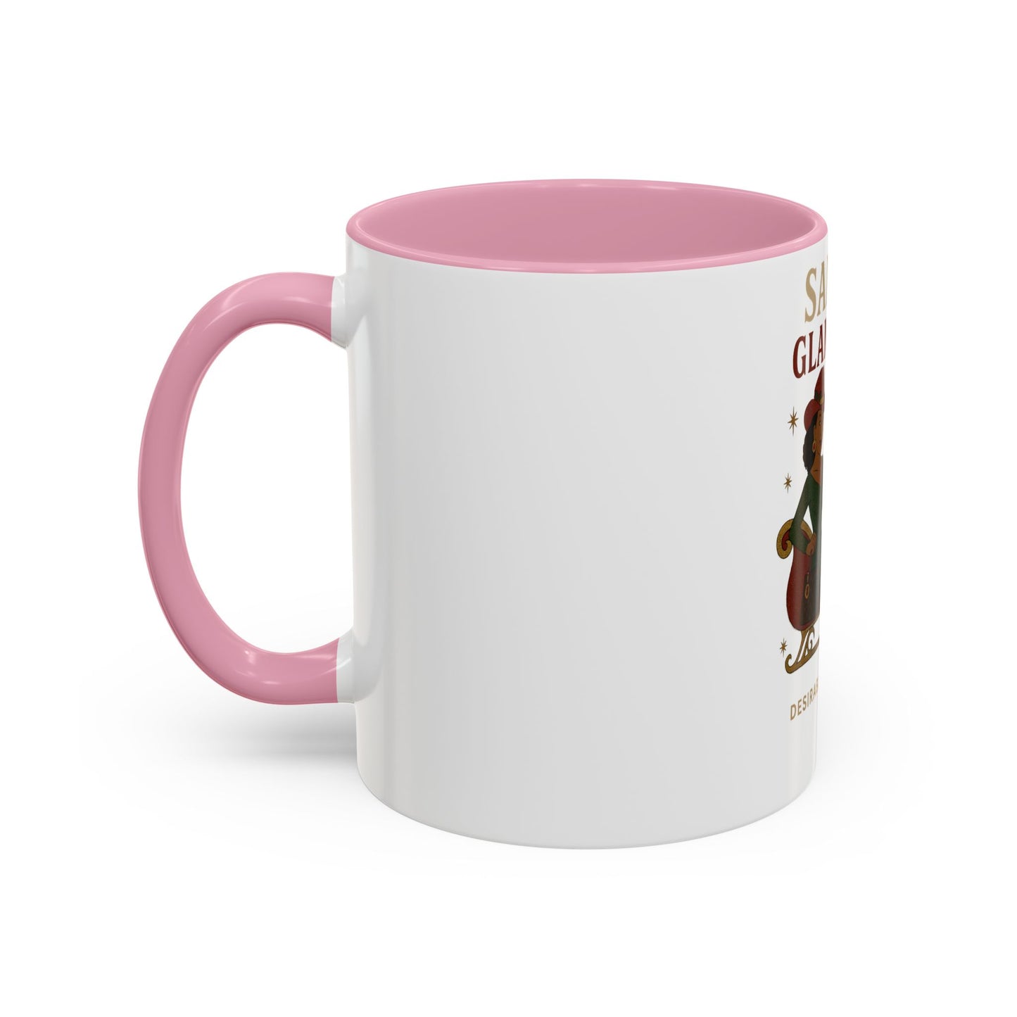Colorful Holiday Mug, Santa's Glam Rider Coffee Cup, Festive Drinkware, Christmas Gift, Winter Celebration