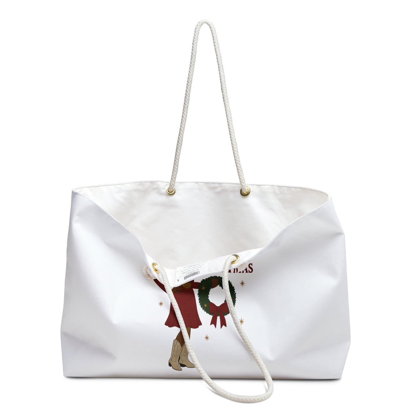 Charming Cowboy Christmas Weekender Bag | Holiday Travel Tote, Gift for Her, Vacation Bag, Seasonal Style, Festive Shopping