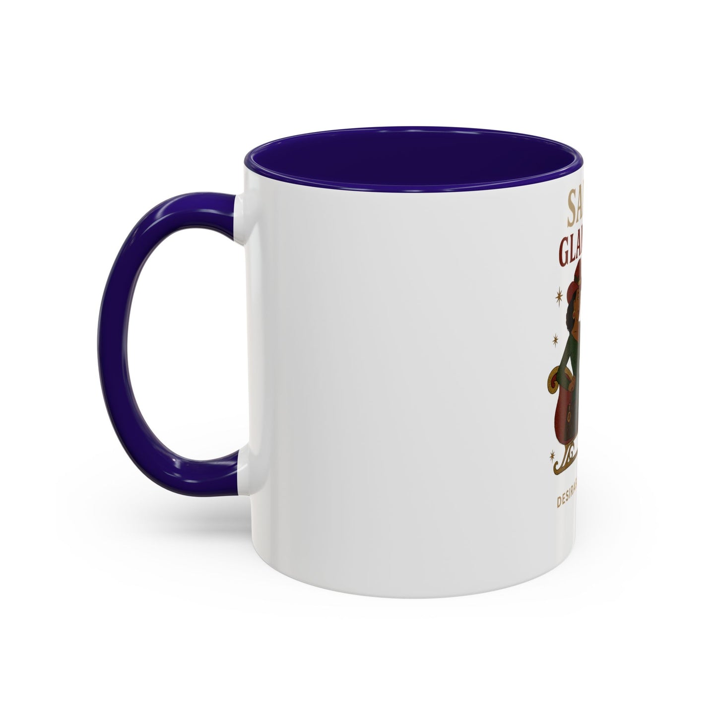 Colorful Holiday Mug, Santa's Glam Rider Coffee Cup, Festive Drinkware, Christmas Gift, Winter Celebration