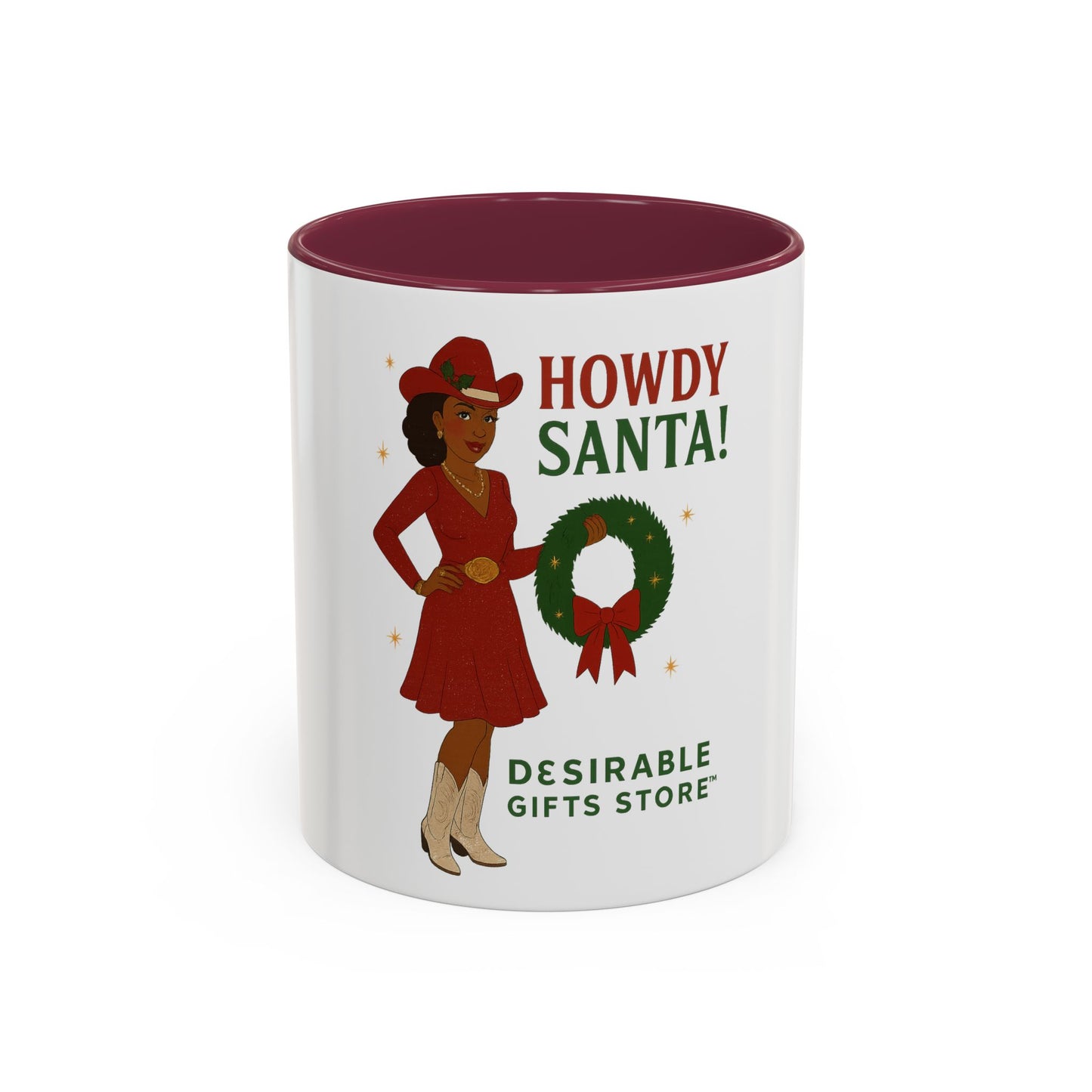 Festive Holiday Mug with 'Howdy Santa!' Design, Christmas Coffee Cup, Cheerful Gift for Friends, Seasonal Kitchen Decor, Fun Drinkware