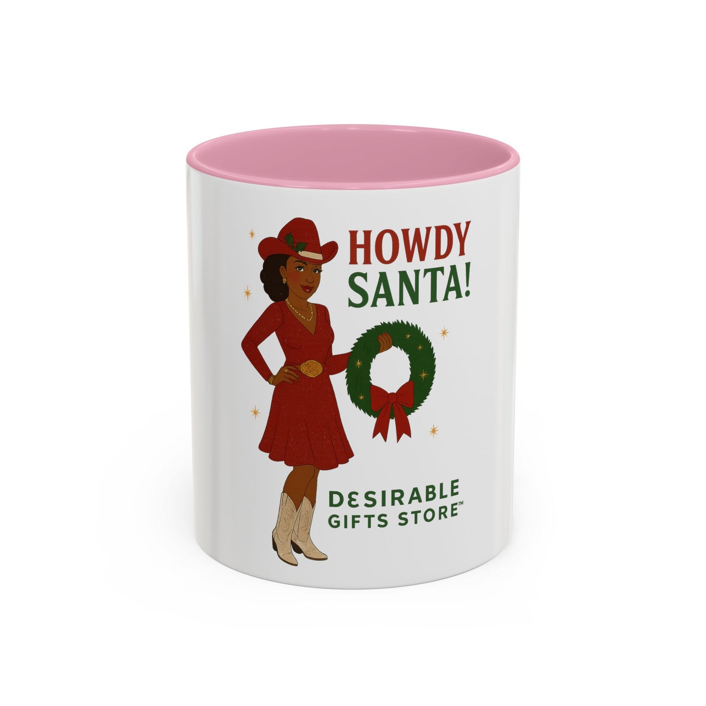 Festive Holiday Mug with 'Howdy Santa!' Design, Christmas Coffee Cup, Cheerful Gift for Friends, Seasonal Kitchen Decor, Fun Drinkware