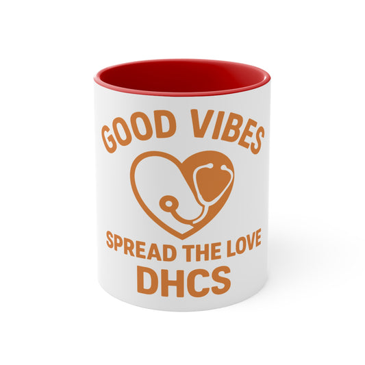 Good Vibes Accent Mug - Positive Affirmation Coffee Cup, Gift for Loved Ones, Cheerful Home Decor, Motivational Drinkware, Joyful Tea Mug