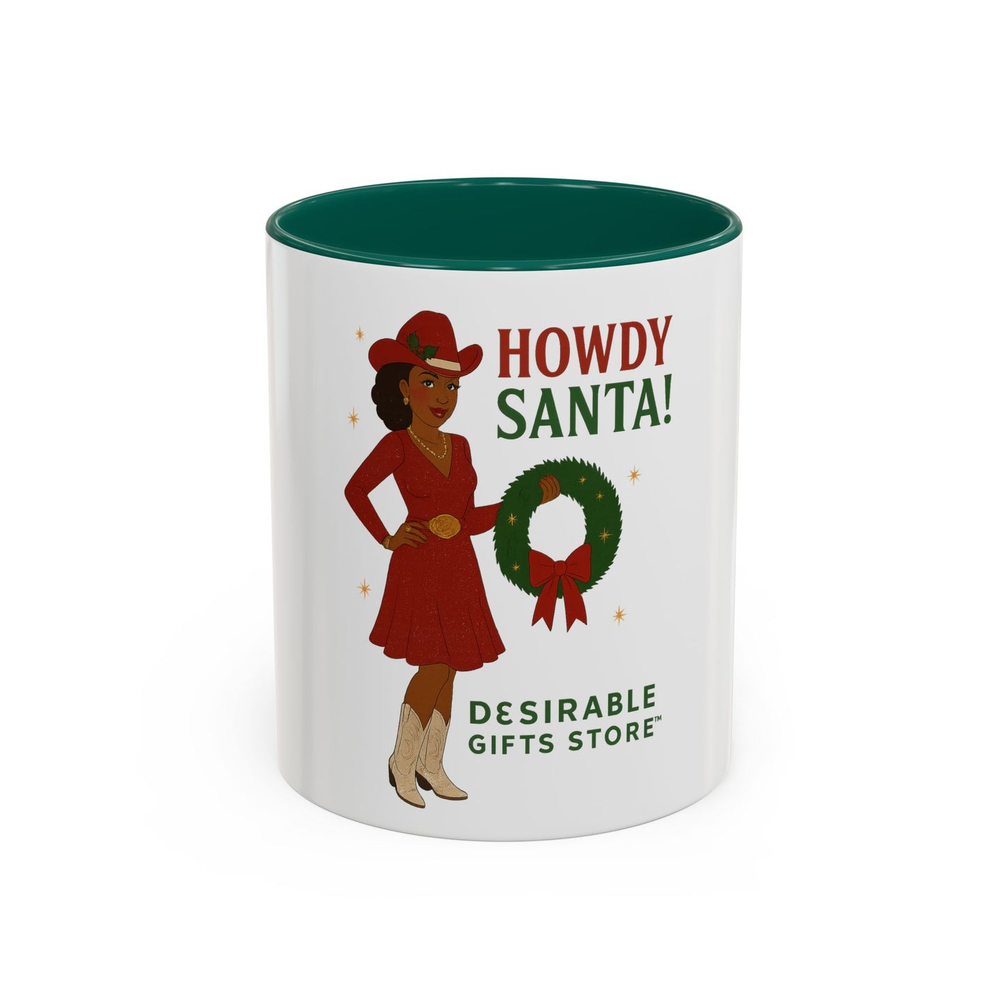 Festive Holiday Mug with 'Howdy Santa!' Design, Christmas Coffee Cup, Cheerful Gift for Friends, Seasonal Kitchen Decor, Fun Drinkware