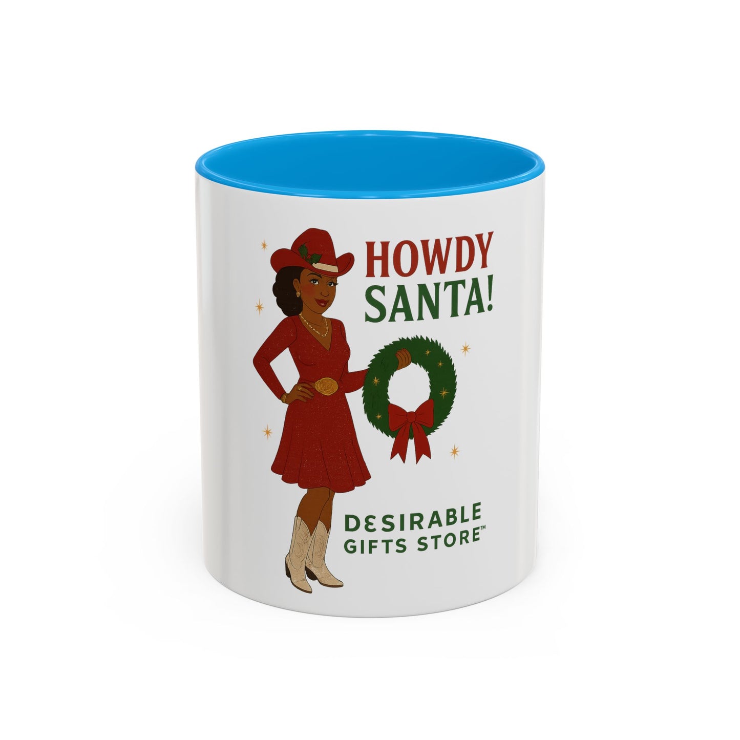 Festive Holiday Mug with 'Howdy Santa!' Design, Christmas Coffee Cup, Cheerful Gift for Friends, Seasonal Kitchen Decor, Fun Drinkware