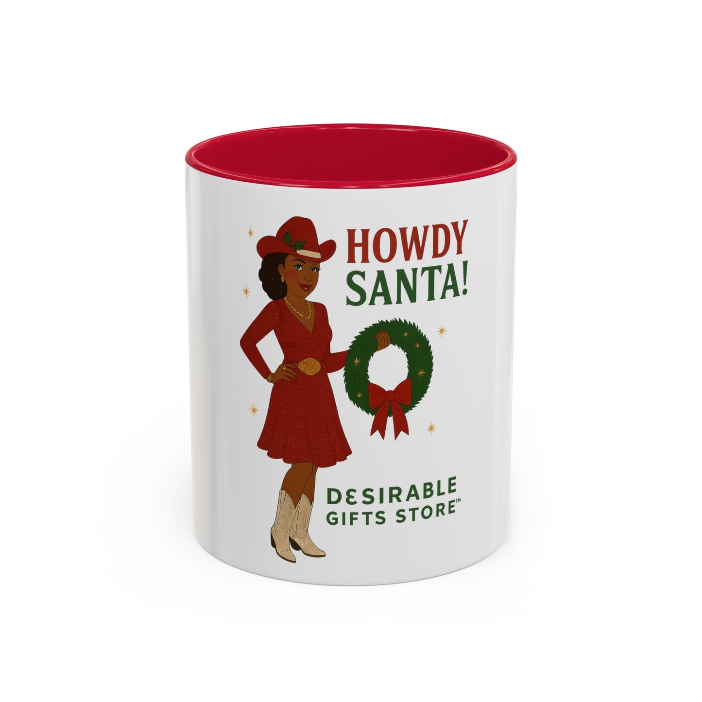 Festive Holiday Mug with 'Howdy Santa!' Design, Christmas Coffee Cup, Cheerful Gift for Friends, Seasonal Kitchen Decor, Fun Drinkware