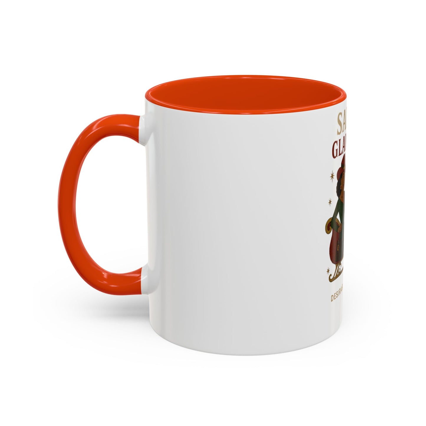 Colorful Holiday Mug, Santa's Glam Rider Coffee Cup, Festive Drinkware, Christmas Gift, Winter Celebration