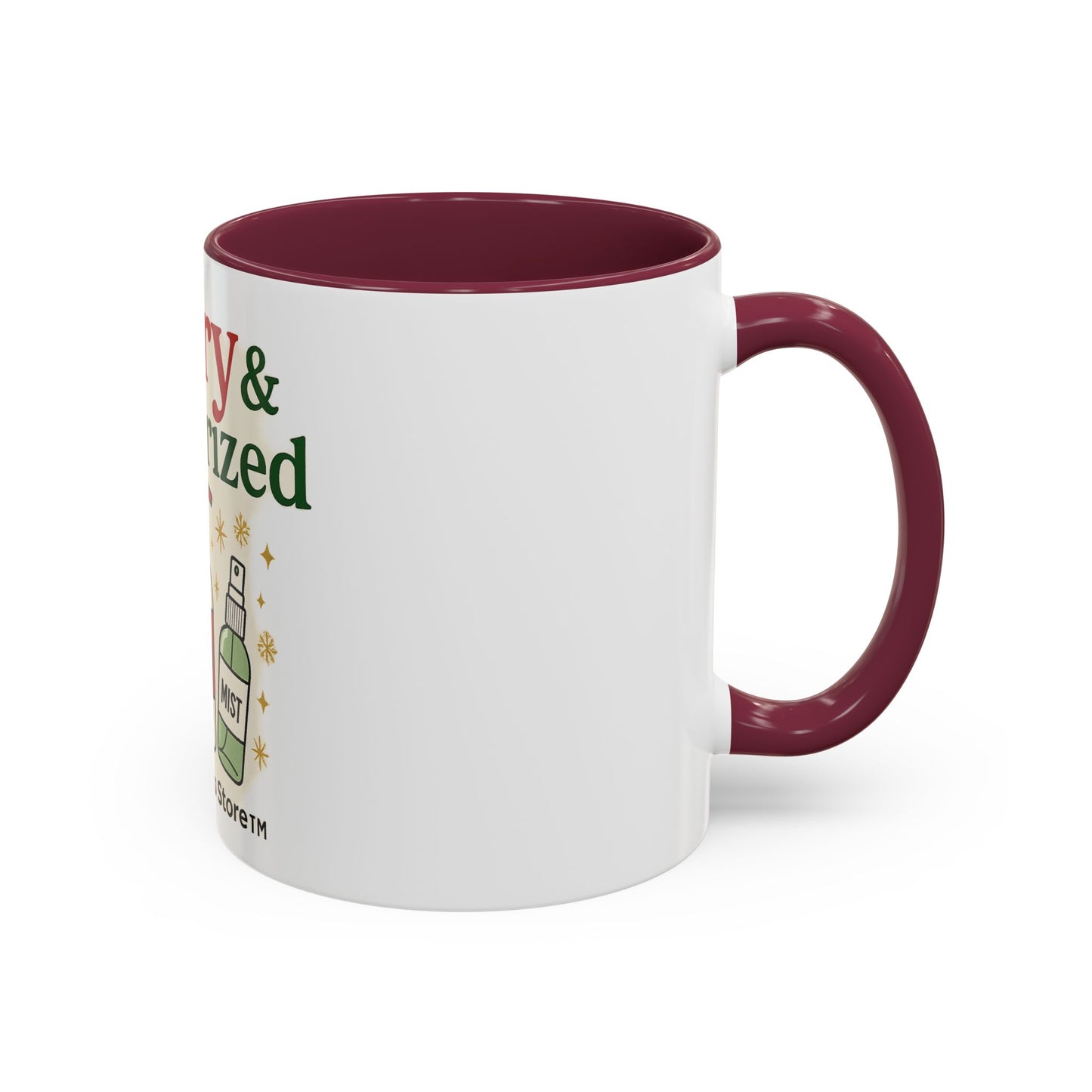 Merry & Moisturized Mug, Holiday Coffee Cup, Funny Gift for Her, Cozy Winter Drinkware, Christmas Mug