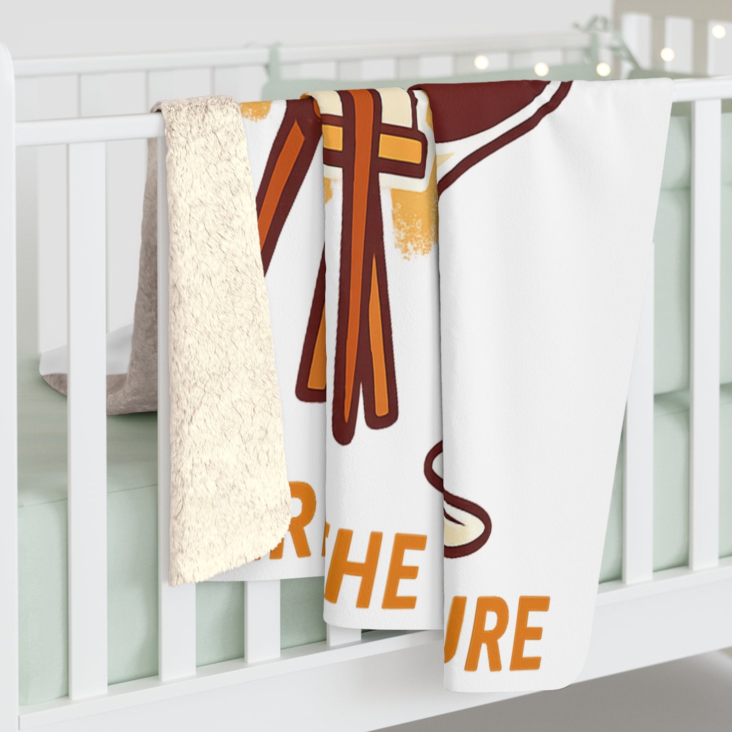 Paint & Sip Sherpa Blanket — "Care Is The Culture" Cozy Fleece Throw