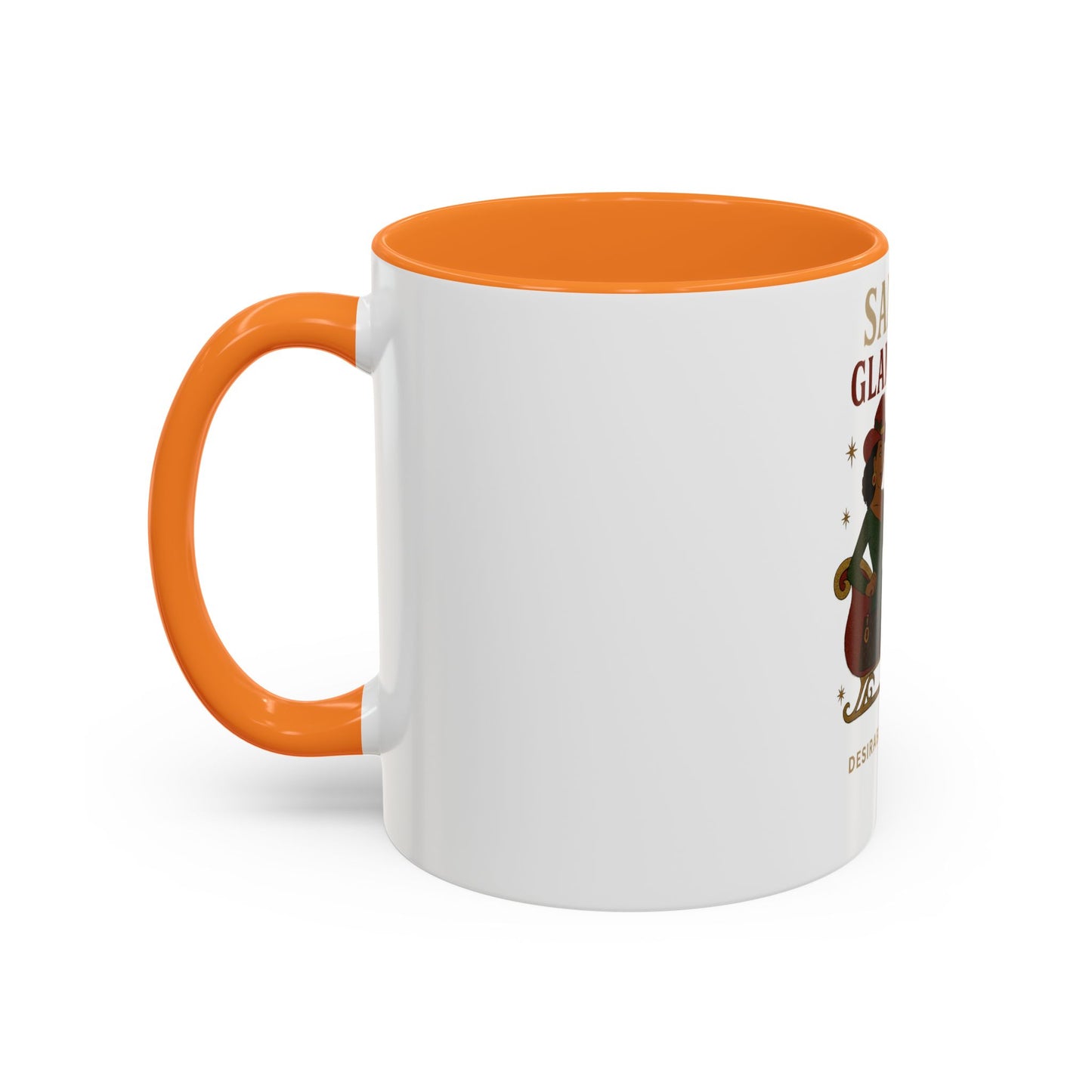 Colorful Holiday Mug, Santa's Glam Rider Coffee Cup, Festive Drinkware, Christmas Gift, Winter Celebration