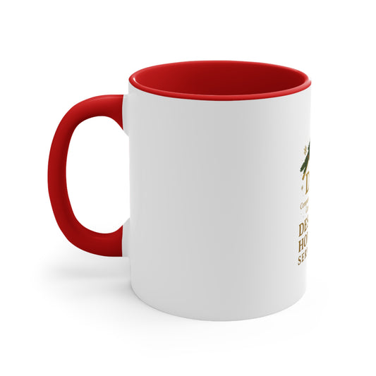 Cozy Holiday Accent Mug, Perfect for Home Care Gifts, Coffee Lovers, Personalized Mugs, Christmas Celebrations, Warm Beverages