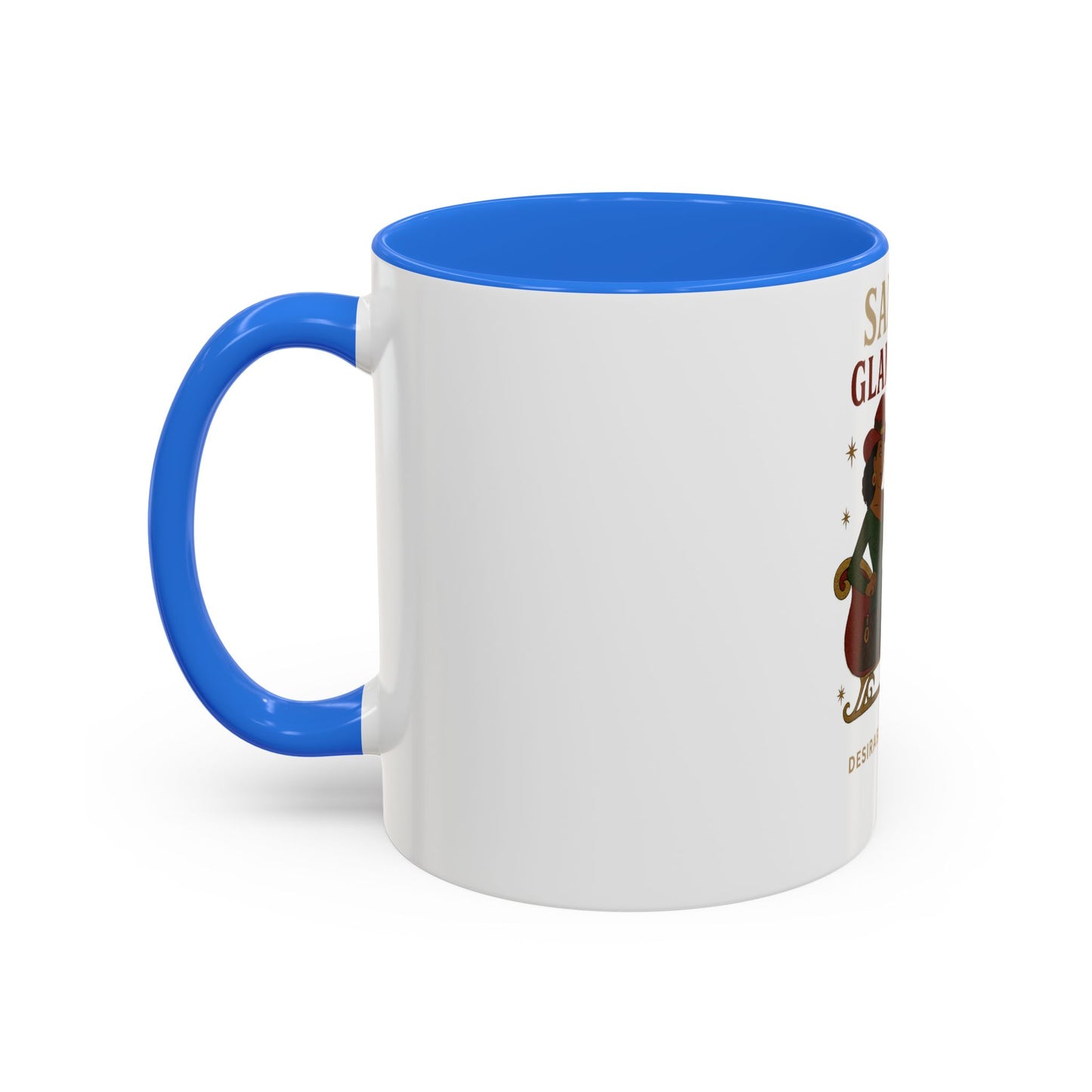 Colorful Holiday Mug, Santa's Glam Rider Coffee Cup, Festive Drinkware, Christmas Gift, Winter Celebration