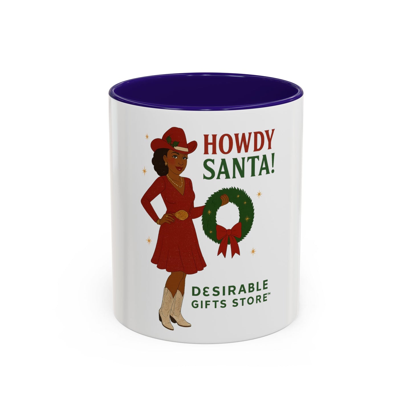 Festive Holiday Mug with 'Howdy Santa!' Design, Christmas Coffee Cup, Cheerful Gift for Friends, Seasonal Kitchen Decor, Fun Drinkware