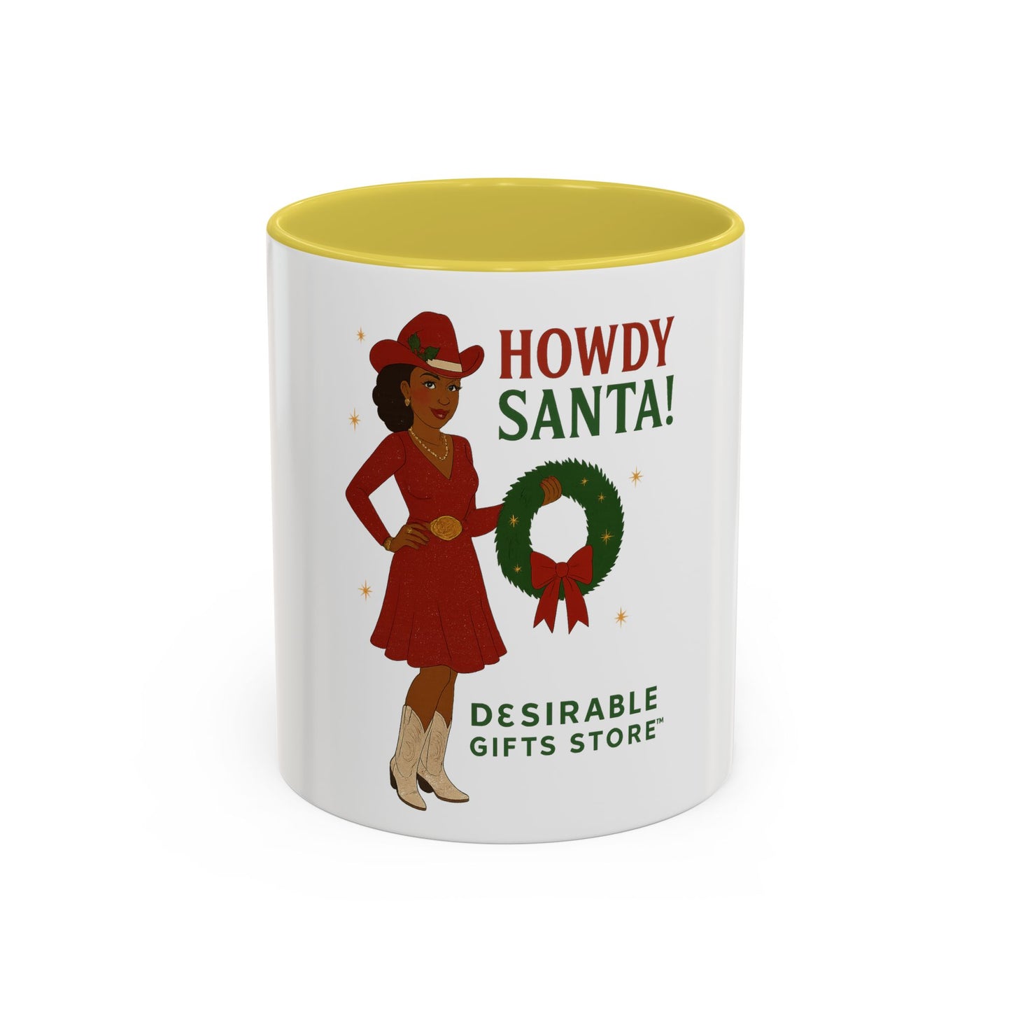 Festive Holiday Mug with 'Howdy Santa!' Design, Christmas Coffee Cup, Cheerful Gift for Friends, Seasonal Kitchen Decor, Fun Drinkware