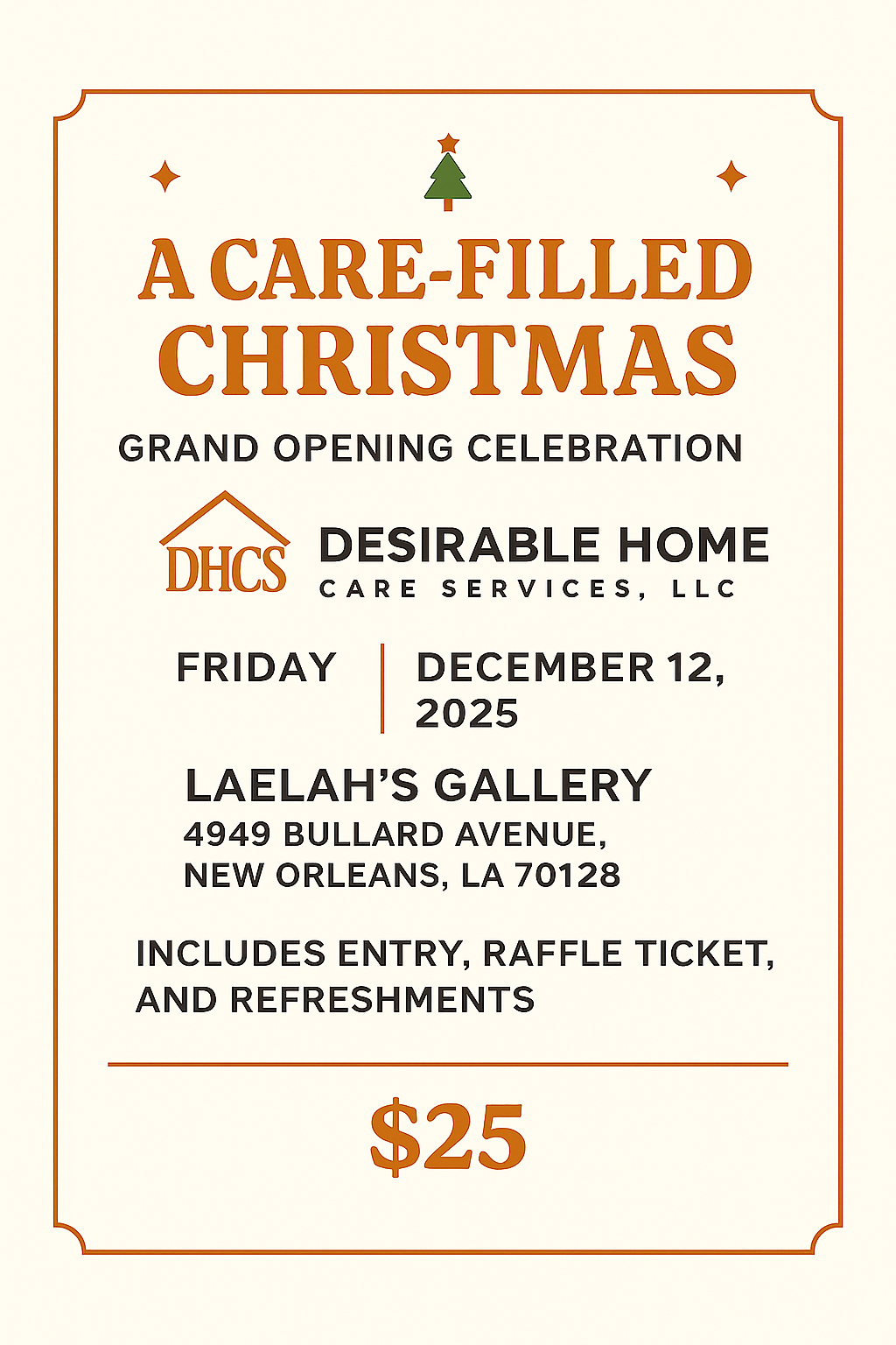 Grand Opening Ticket β A Care-Filled Christmas