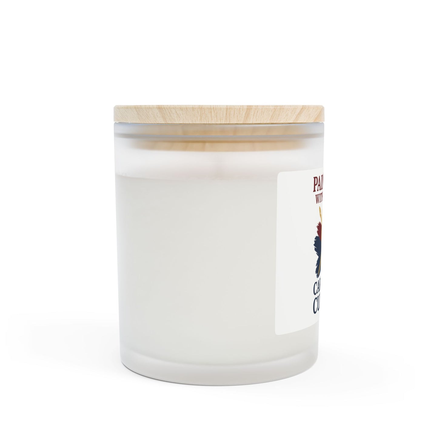 Paint & Sip Candle — 'Care Is The Culture' Frosted Glass 11oz Scented Candle