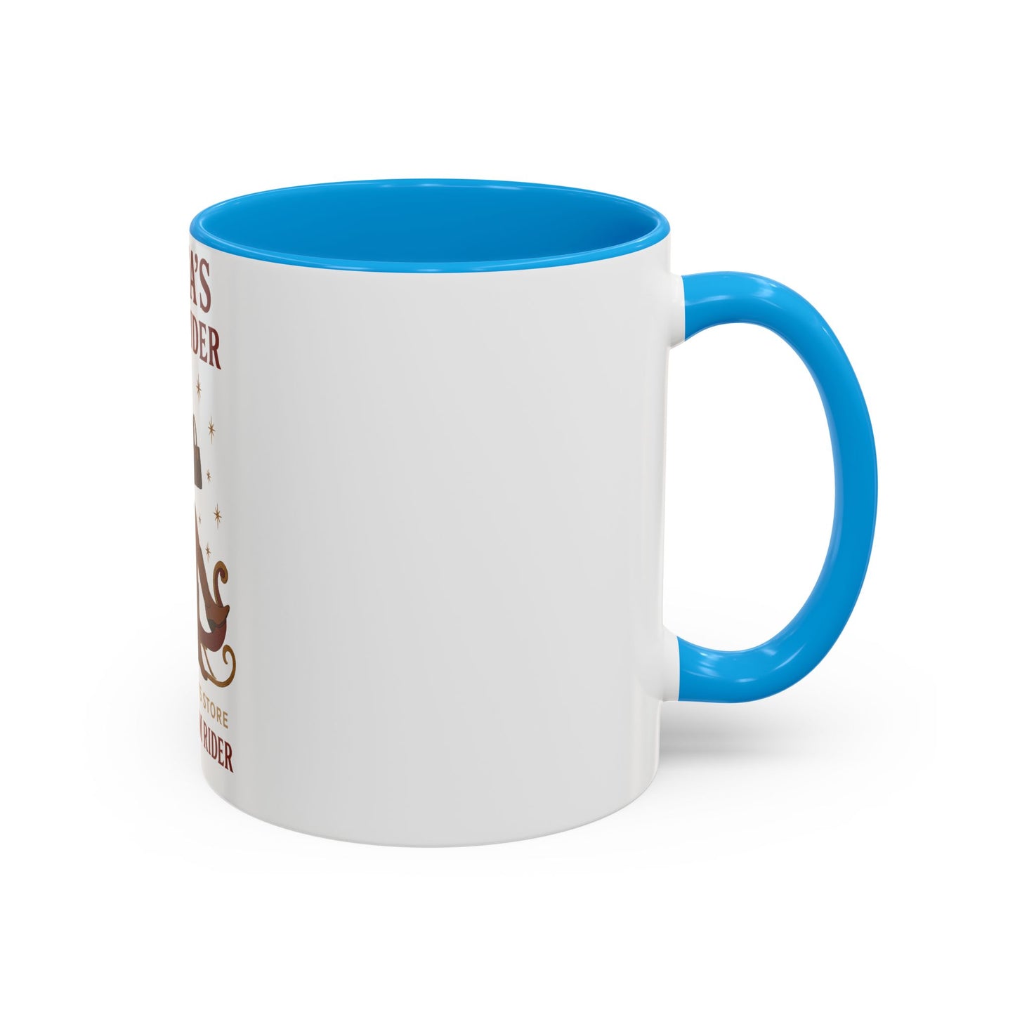 Santa's Glam Rider Mug - Colorful Holiday Coffee Cup for Christmas, Festive Gift, Seasonal Home Decor, Cheerful Beverage Container