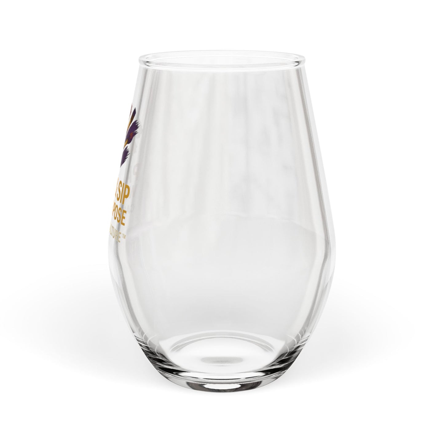Paint & Sip Stemless Wine Glass — 11.75 oz | 'Paint & Sip With Purpose'