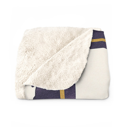 Sherpa Blanket — "Paint & Sip with Purpose: Care Is The Culture" Plush Throw