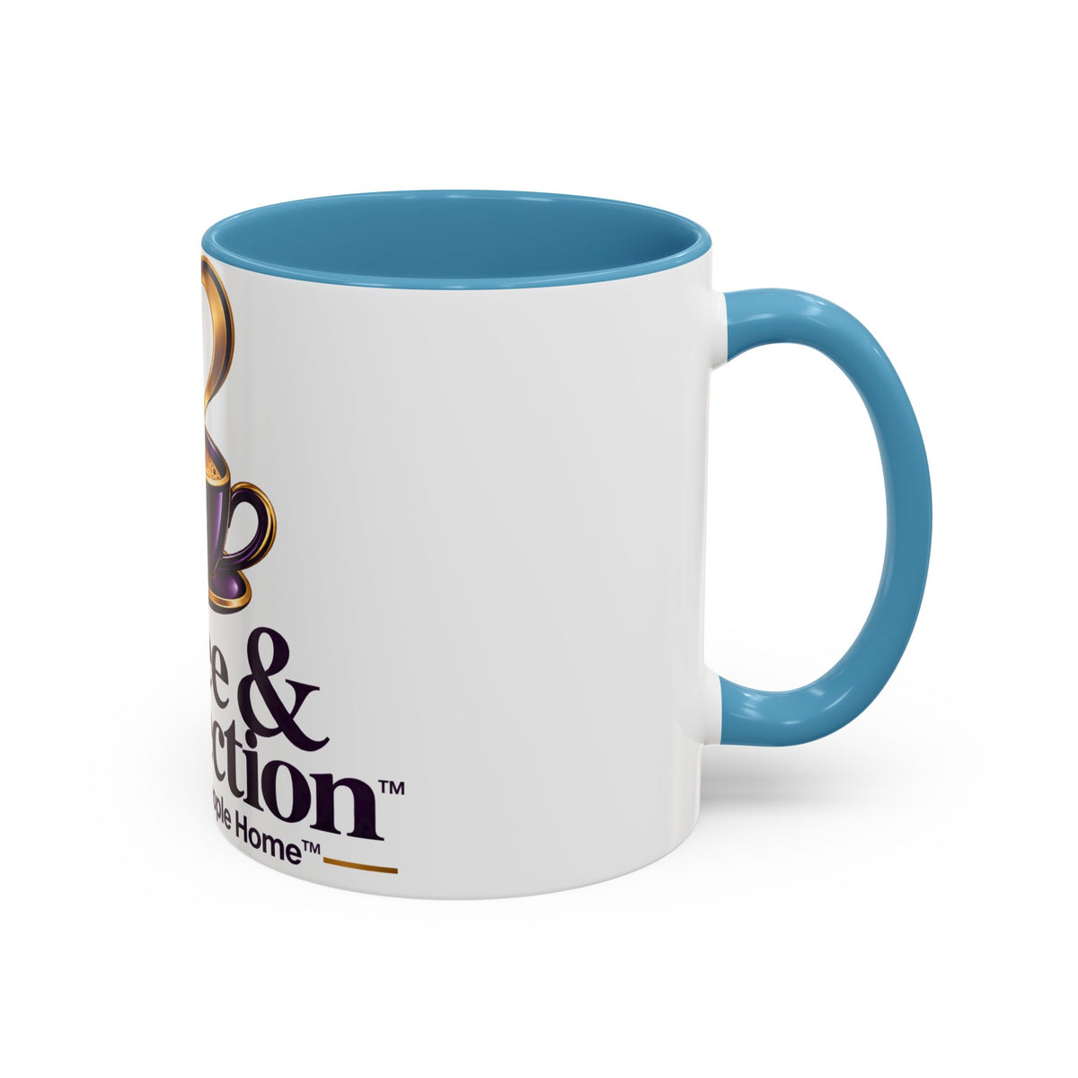 Coffee & Connection Accent Mug — 11/15oz Ceramic Coffee Cup with Heart Steam Design