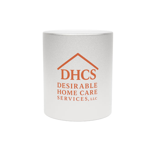 Custom Metallic Mug - Elegant Silver/Gold Coffee Cup for Home Care Services