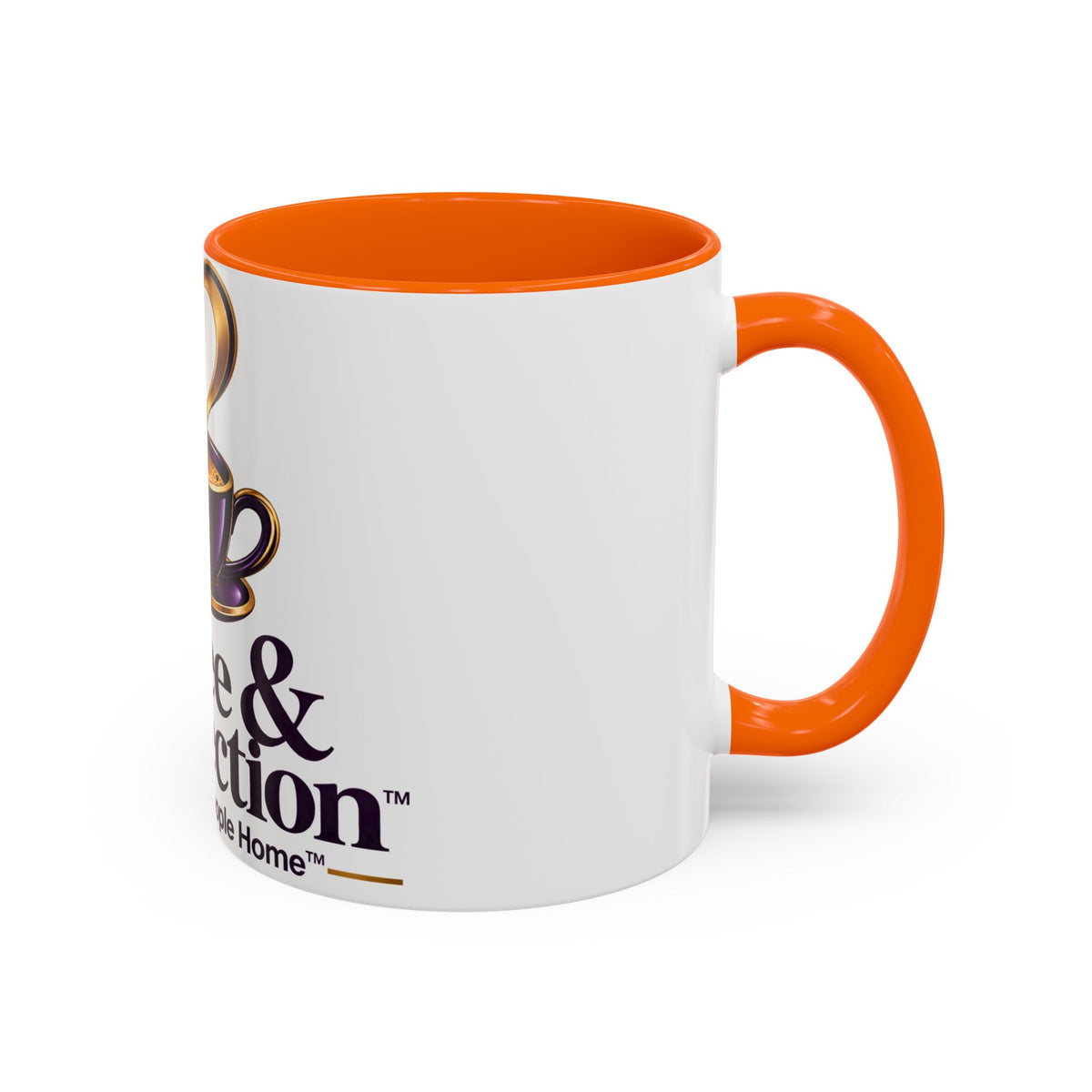 Coffee & Connection Accent Mug — 11/15oz Ceramic Coffee Cup with Heart Steam Design