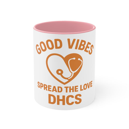 Good Vibes Accent Mug - Positive Affirmation Coffee Cup, Gift for Loved Ones, Cheerful Home Decor, Motivational Drinkware, Joyful Tea Mug