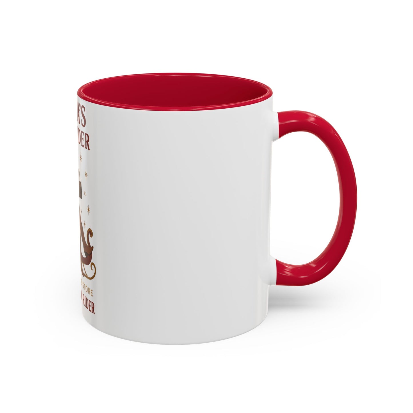 Santa's Glam Rider Mug - Colorful Holiday Coffee Cup for Christmas, Festive Gift, Seasonal Home Decor, Cheerful Beverage Container