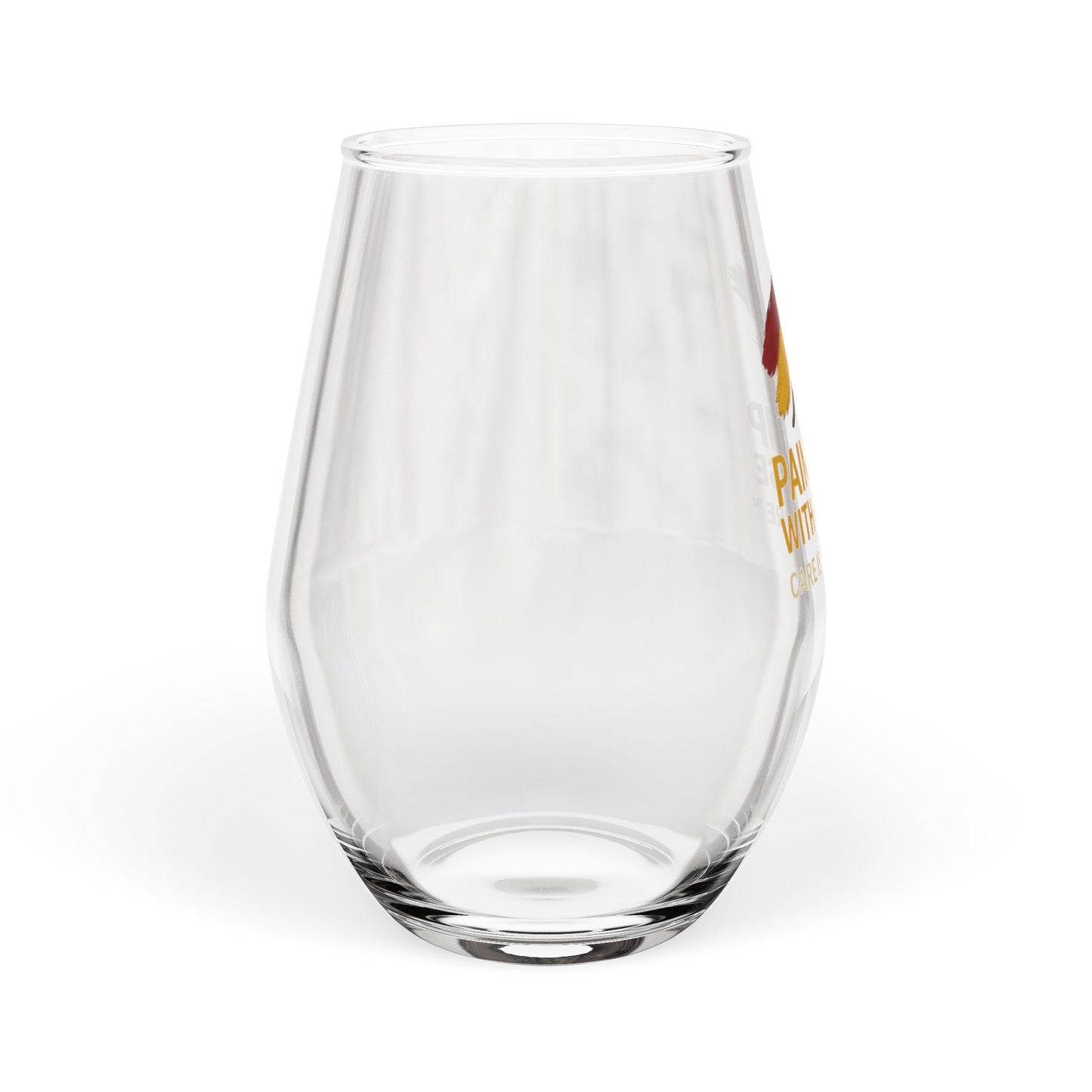 Paint & Sip Stemless Wine Glass — 11.75 oz | 'Paint & Sip With Purpose'