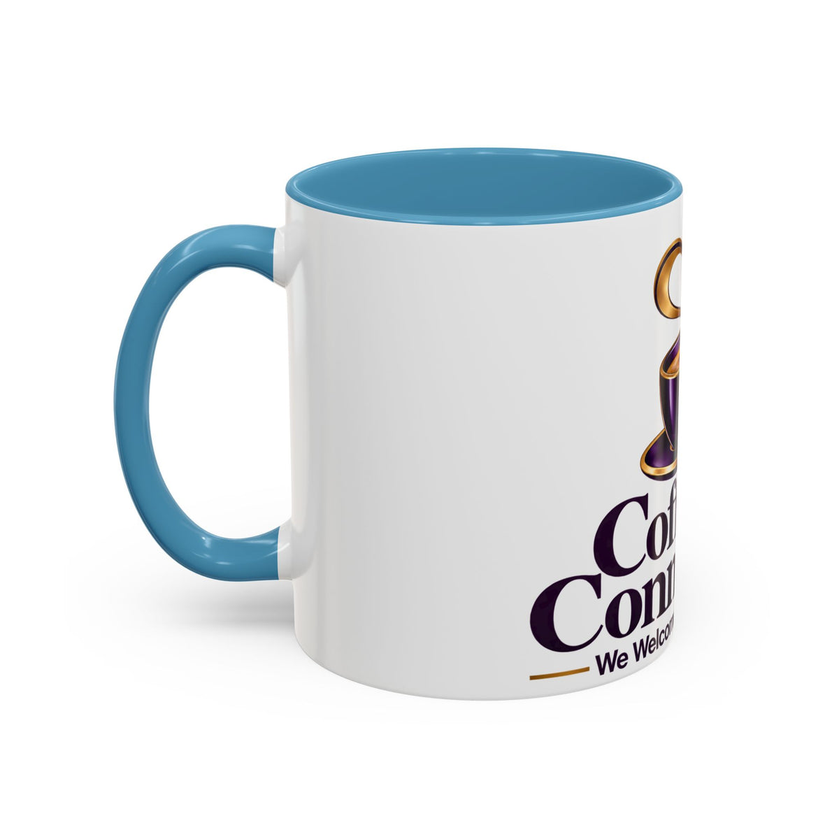 Coffee & Connection Accent Mug — 11/15oz Ceramic Coffee Cup with Heart Steam Design