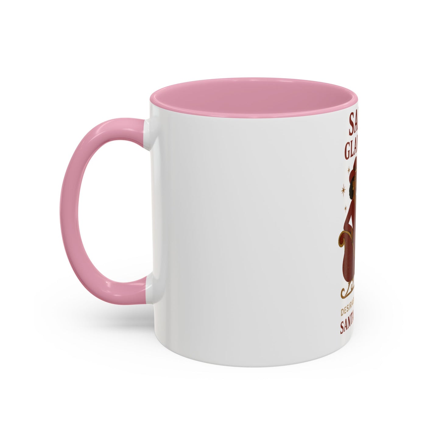 Santa's Glam Rider Mug - Colorful Holiday Coffee Cup for Christmas, Festive Gift, Seasonal Home Decor, Cheerful Beverage Container