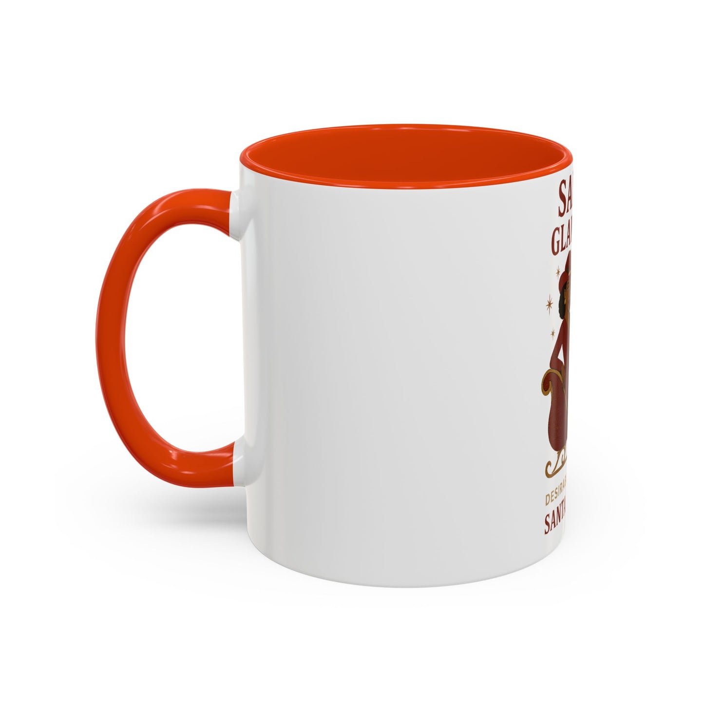 Santa's Glam Rider Mug - Colorful Holiday Coffee Cup for Christmas, Festive Gift, Seasonal Home Decor, Cheerful Beverage Container