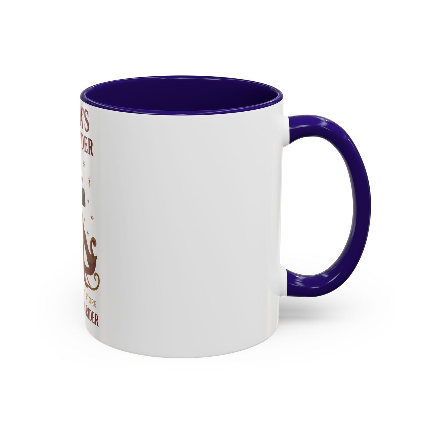 Santa's Glam Rider Mug - Colorful Holiday Coffee Cup for Christmas, Festive Gift, Seasonal Home Decor, Cheerful Beverage Container