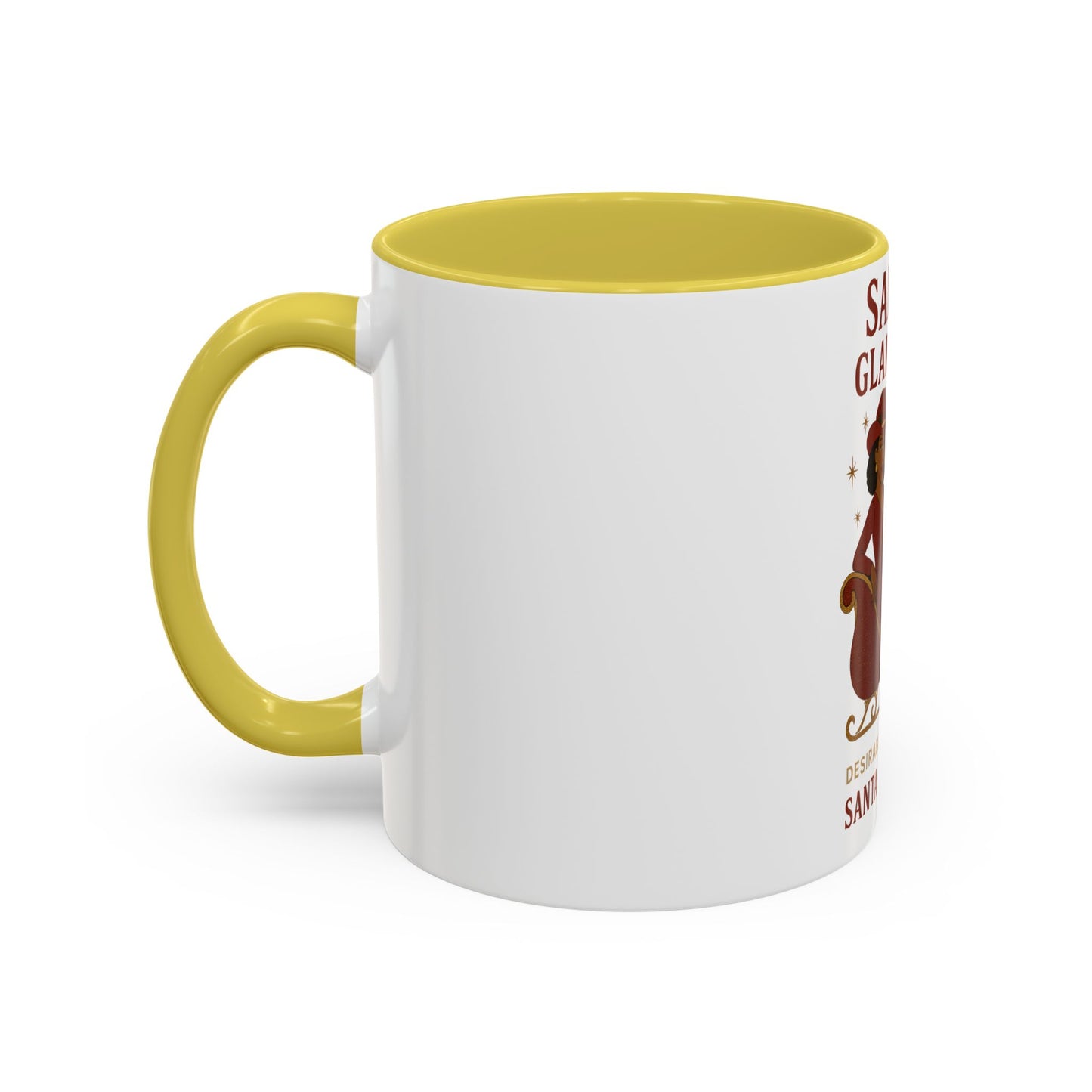 Santa's Glam Rider Mug - Colorful Holiday Coffee Cup for Christmas, Festive Gift, Seasonal Home Decor, Cheerful Beverage Container