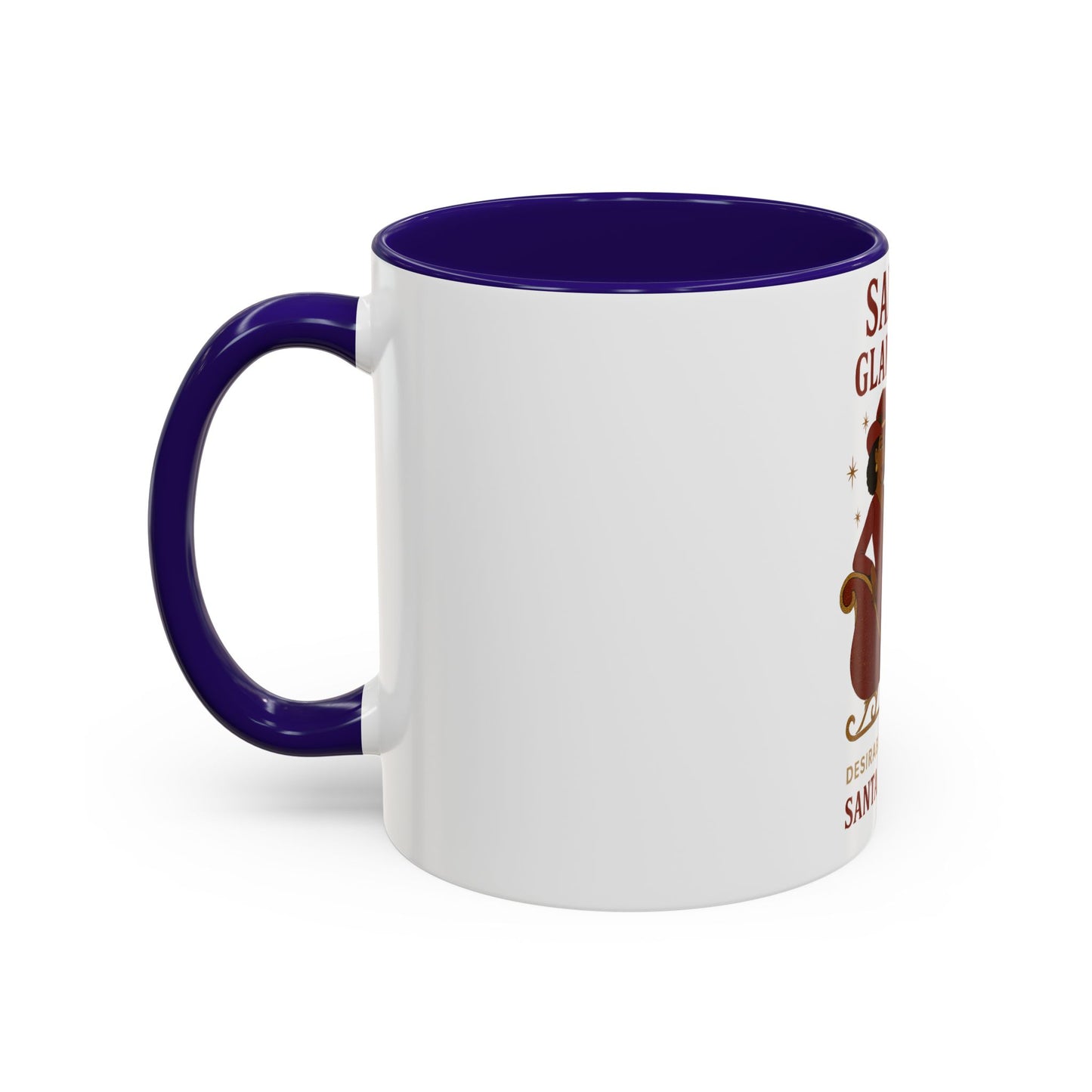 Santa's Glam Rider Mug - Colorful Holiday Coffee Cup for Christmas, Festive Gift, Seasonal Home Decor, Cheerful Beverage Container