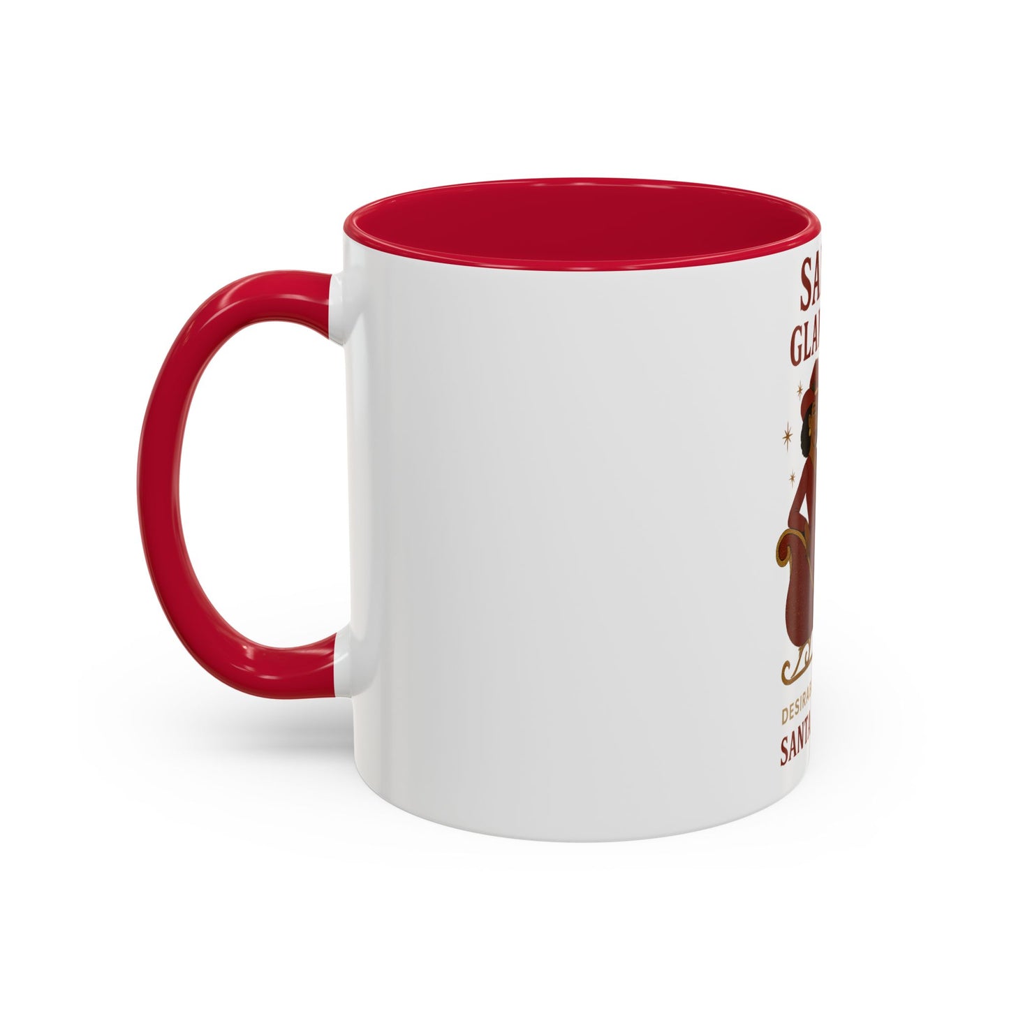 Santa's Glam Rider Mug - Colorful Holiday Coffee Cup for Christmas, Festive Gift, Seasonal Home Decor, Cheerful Beverage Container