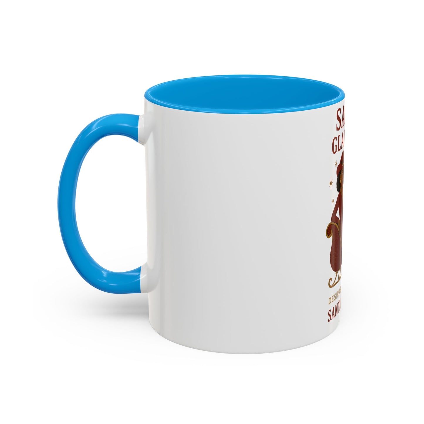Santa's Glam Rider Mug - Colorful Holiday Coffee Cup for Christmas, Festive Gift, Seasonal Home Decor, Cheerful Beverage Container