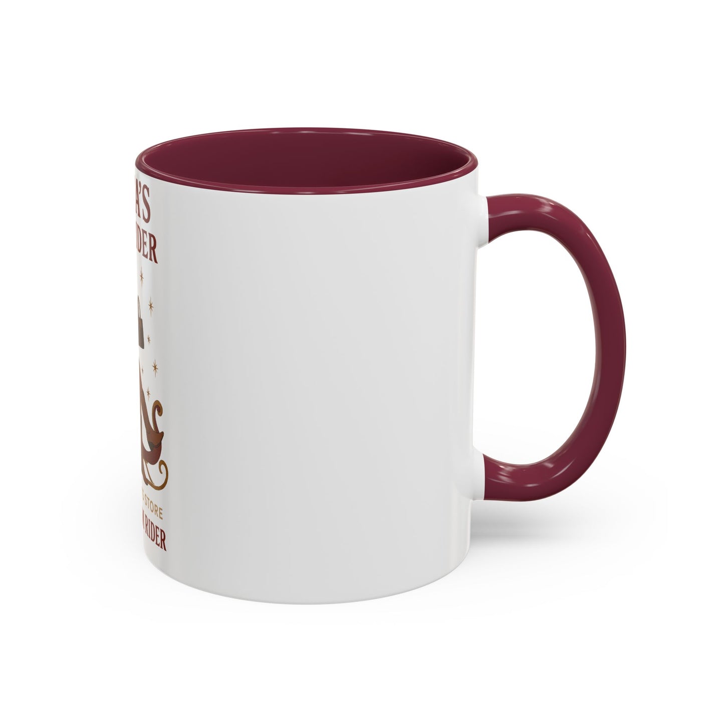Santa's Glam Rider Mug - Colorful Holiday Coffee Cup for Christmas, Festive Gift, Seasonal Home Decor, Cheerful Beverage Container