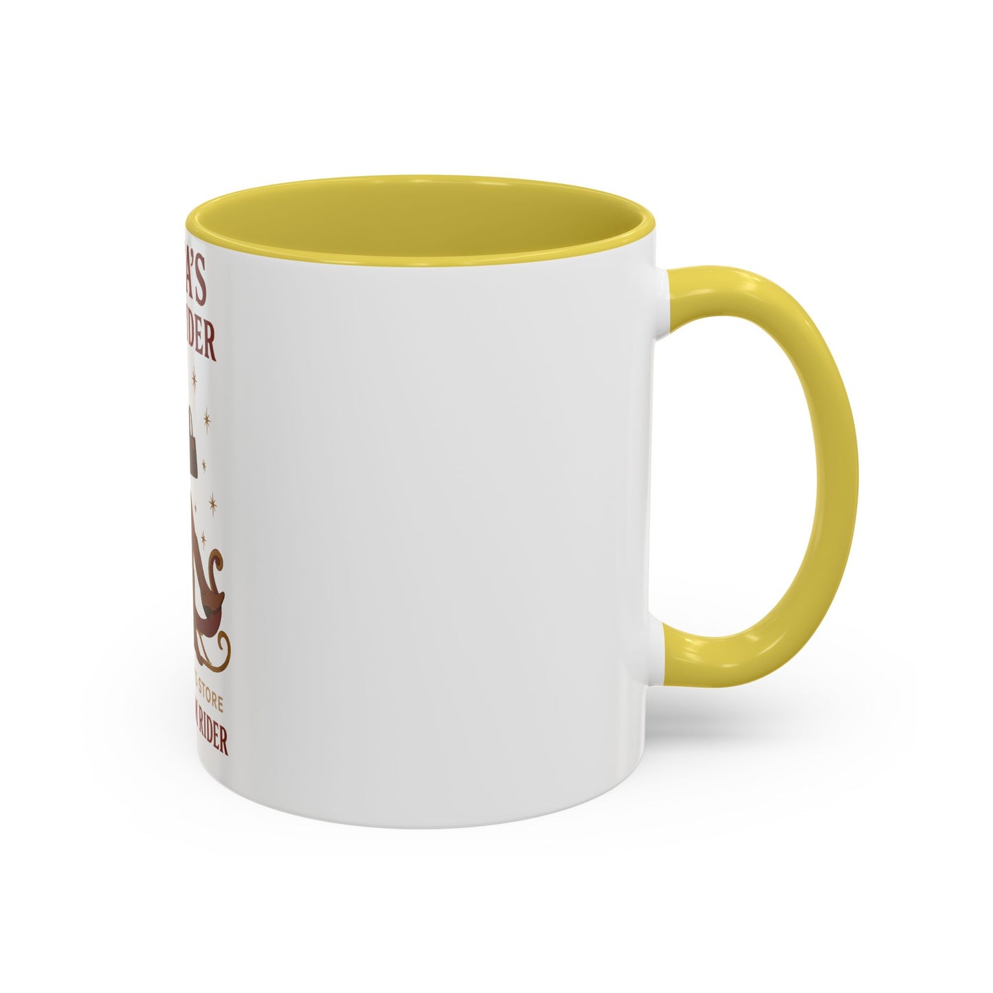 Santa's Glam Rider Mug - Colorful Holiday Coffee Cup for Christmas, Festive Gift, Seasonal Home Decor, Cheerful Beverage Container