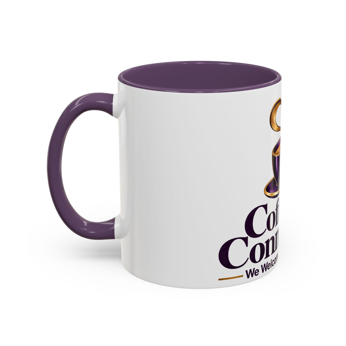 Coffee & Connection Accent Mug — 11/15oz Ceramic Coffee Cup with Heart Steam Design