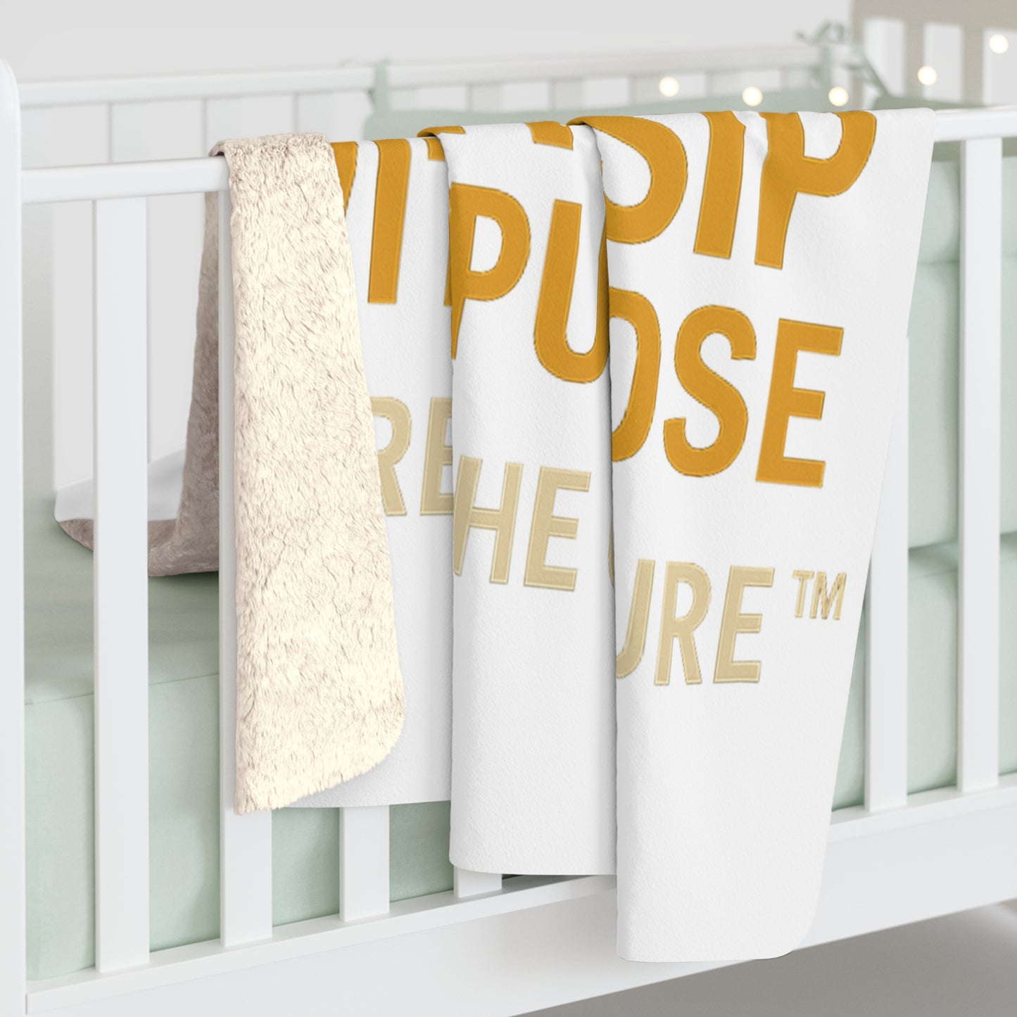 Paint & Sip With Purpose Sherpa Blanket — Cozy Artist Fleece Throw