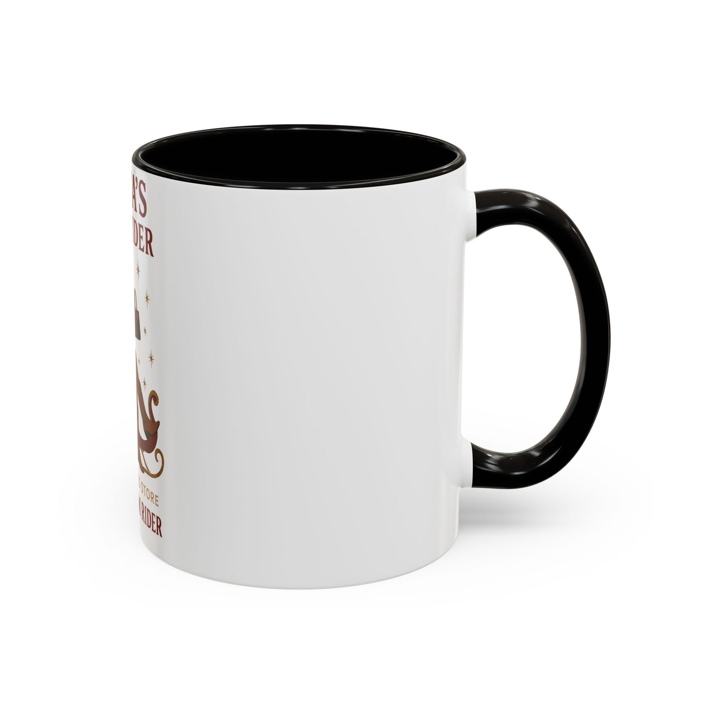 Santa's Glam Rider Mug - Colorful Holiday Coffee Cup for Christmas, Festive Gift, Seasonal Home Decor, Cheerful Beverage Container